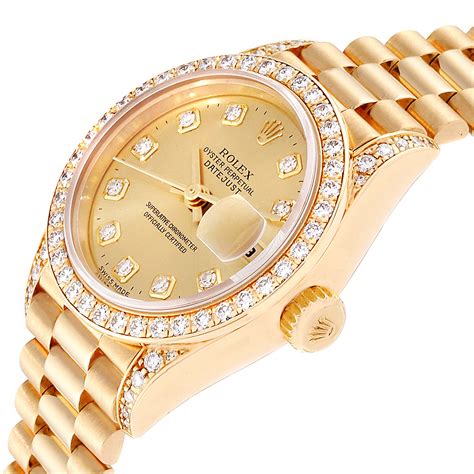 rolex ladies president yellow gold|rolex lady datejust 26mm.